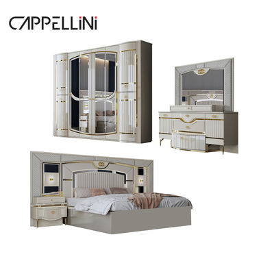 Quantidade de alta qualidade moderna cama dupla de couro do rei Mdf Quadro de luxo Full Queen Size Casa de madeira Full furniture conjuntos de quarto