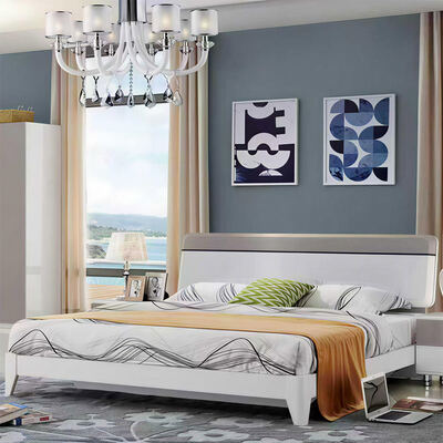 Conjunto de móveis de quarto Master Clássico Madeira King Size Armazenamento Aconchegante Alta Qualidade Minimalista Luxo Moderno