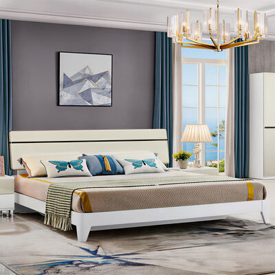 Mobiliário de quarto de madeira de tamanho king com armazenamento minimalista aconchegante Master Suite de alta qualidade luxuosa moderna