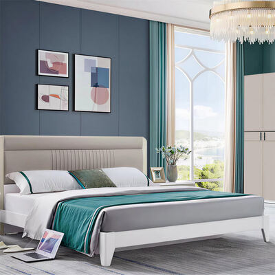 Set de quarto de madeira de tamanho real Armazenamento minimalista aconchegante de alta qualidade Mobiliário moderno de luxo quarto