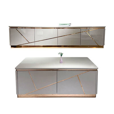 Moderno Design Madeira Sala de estar Tv Gabinete Armazenamento Casa Móveis de luxo Estilo Madeira MDF TV Stands