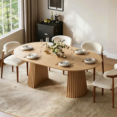 Ensemble De Table Manger Modern Extendable Dining Table Set 6 Sits Mobiliário de sala de jantar de madeira mesa de jantar dobrável 4 cadeiras