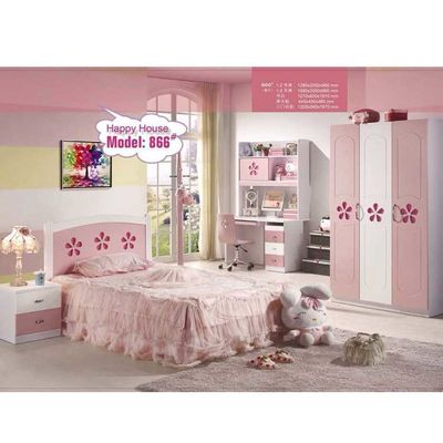 Princesa cor-de-rosa de madeira Kids Furniture de Disney do grupo de quarto das crianças de Cabrini