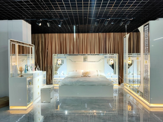 Dobro moderno luxuoso do rei Size Beds Sets dos grupos da mobília do quarto sem redução