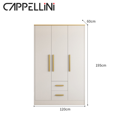 Vestuário do armazenamento do quarto de Multispace com a porta articulada espelho