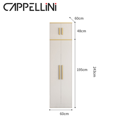 Vestuário do armazenamento do quarto de Multispace com a porta articulada espelho