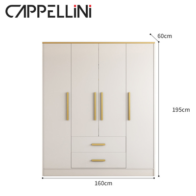 Vestuário do armazenamento do quarto de Multispace com a porta articulada espelho