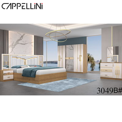 Mobília estofada luxuosa do quarto do estilo do hotel grupo de quarto de 1,8 medidores