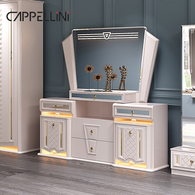 Moderno Design Madeira Quadro Duplo King Size Luxury Cama Conjunto Casa Clássico Luxury Madeira Mdf Quarto completo Conjuntos Móveis