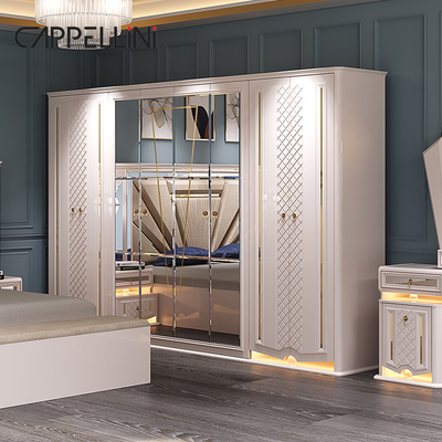 Moderno Design Madeira Quadro Duplo King Size Luxury Cama Conjunto Casa Clássico Luxury Madeira Mdf Quarto completo Conjuntos Móveis