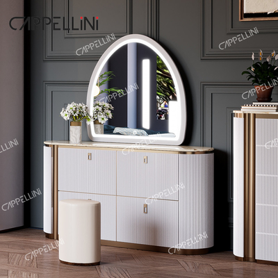Vila moderna de madeira branca de tamanho King Bedroom Sets Casa Dupla Rainha Luxury Madeira Full Bedroom Furniture Set
