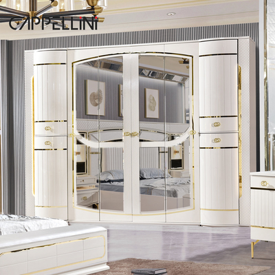 Casa Branca Leather de madeira Queen Bed Set Villa Master Room Madeira King Size Mdf Modern Luxury Full Bedroom Sets Mobiliário