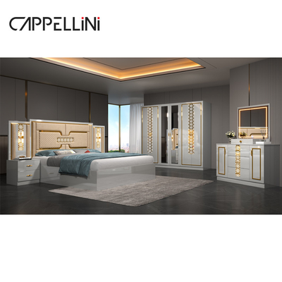 Casa Quarto Principal Quarto Duplo de Couro King Size Leito Por Tutor Barato Moderno Luxo Rainha Madeira Mdf Set de Móveis de Quarto Completo