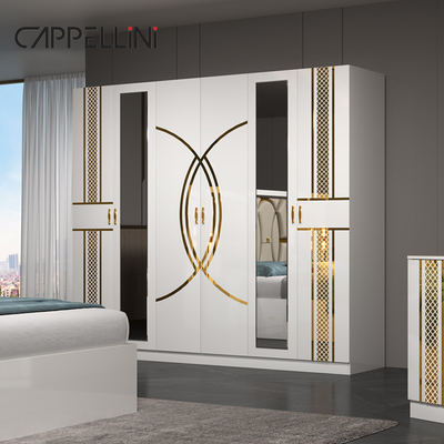 Venda a retalho Preço barato Luxo Leite de madeira King Size de couro Quarto duplo Casa de luxo Full Mdf conjunto de quartos Móveis