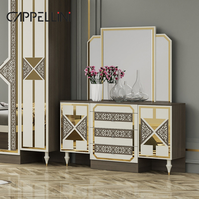 Armazém de madeira moderno barato Cama de couro de tamanho duplo King Leather Headboard de couro Luxo Mobiliário de madeira para casa Queen Set de quarto