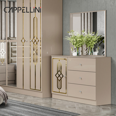 Preço Barato Tamanho Rainha Cabeçalho de madeira Leather Bed Modern Rom Suite Luxury King Size Mdf Set de móveis de quarto completo
