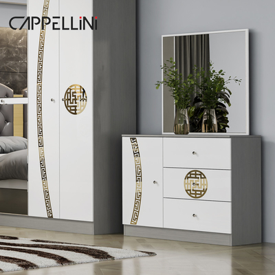 Simples Modern Double King Size Leather Bed Room Suite Home Luxury Queen Madeira Mdf Set de móveis para quarto completo