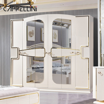 Preço por atacado King Size Cama Dupla de Couro Suíte Master Room Casa Branca Full Wooden Mdf Luxury Set de Mobiliário de Quarto