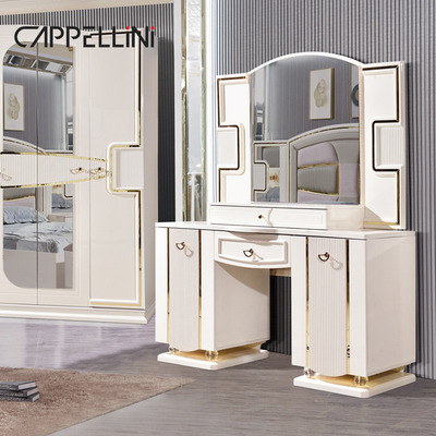 Preço por atacado King Size Cama Dupla de Couro Suíte Master Room Casa Branca Full Wooden Mdf Luxury Set de Mobiliário de Quarto