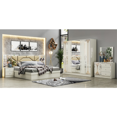Novo Design Varejo de Quartos de Cama Dupla de Madeira Luxo Casa Armazém de Madeira Barata King Size Móveis Modernos Quartos de Cama