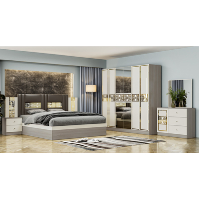 Cama de grande porte de madeira contemporânea Cama principal completa Casa dupla de luxo Modernos móveis de quarto