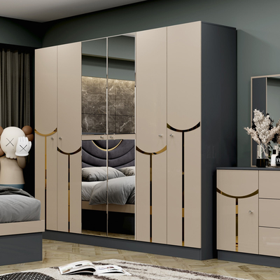 Venda no mercado a retalho Barato Quadro de madeira de luxo Quadro de cama de tamanho King Duplo Casa moderna Turco Madeira MDF Quarto completo mobília