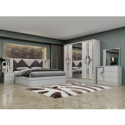 Quadro de madeira de alta qualidade Modern King Size Cama Dupla Casa Suíte Rainha Full Luxury Turco Mobiliário de madeira