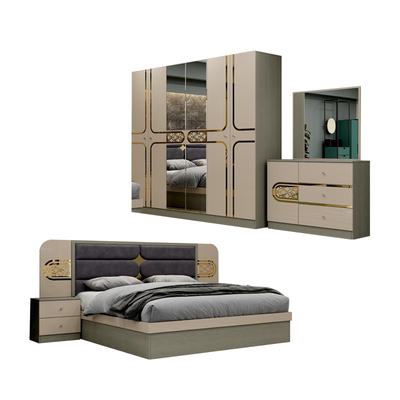 Cheap Wholesale estilo turco cama de madeira King Size Hotel Quadro de madeira duplo casa moderna luxo conjunto de móveis de quarto completo