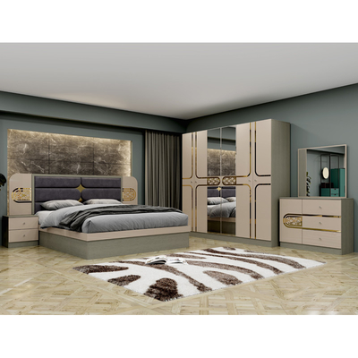 Cheap Wholesale estilo turco cama de madeira King Size Hotel Quadro de madeira duplo casa moderna luxo conjunto de móveis de quarto completo
