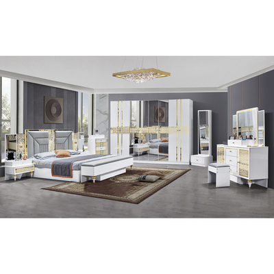 Varejo Francês Casa Madeira Quadro Master Room Quarto de Cama Dupla Set de Quarto de Cama Moderna Madeira King Size Mobiliário de quarto de luxo