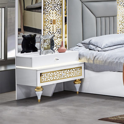 Varejo Francês Casa Madeira Quadro Master Room Quarto de Cama Dupla Set de Quarto de Cama Moderna Madeira King Size Mobiliário de quarto de luxo