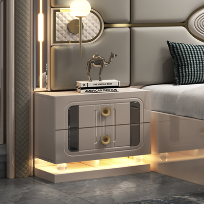 Modern Luxury Wood Frame Double King Size Bed Set Villa Home Master Room Queen Leather Madeira Mdf Full Furniture Quartos de quarto conjuntos