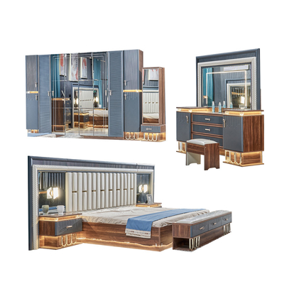 Alta Qualidade Moderna Madeira King Size Cama Dupla Deca de Couro Cabeçalho Madeira Luxo Casa Mobiliário Quartos