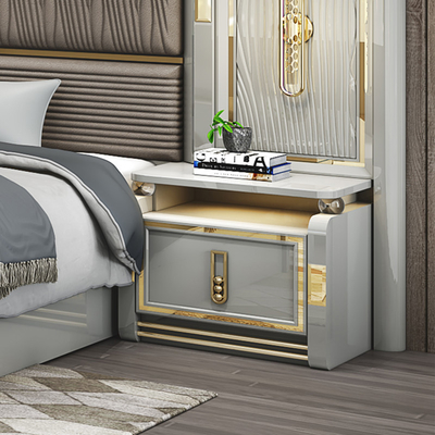 Completo de couro moderno de madeira King Size Cama 5 peças conjuntos Quarto Duplo Queen Full Luxury Casa quarto mobiliário conjunto
