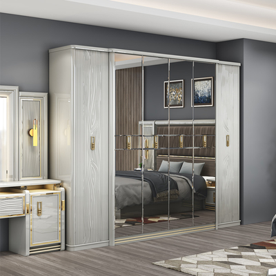 Completo de couro moderno de madeira King Size Cama 5 peças conjuntos Quarto Duplo Queen Full Luxury Casa quarto mobiliário conjunto