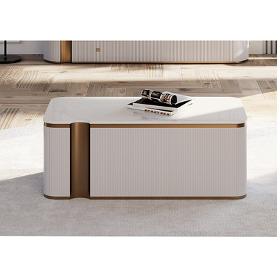 Armazém de televisão de madeira moderno de luxo e mesa de café mobiliário para casa sala de estar suporte de TV de madeira com armazenamento