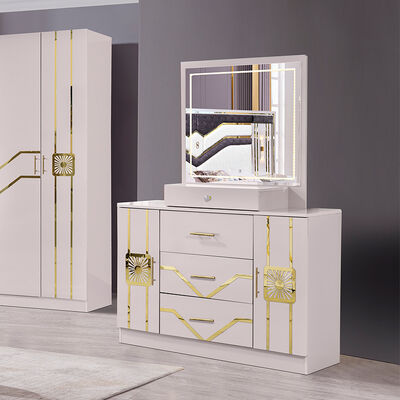 Preço por atacado Conjunto completo de quartos Móveis Cama dupla Armazém de madeira Moderno Luxo Full Home King Tamanho Conjunto de móveis de quarto