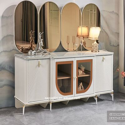 Elegante mesa de jantar de luxo e cadeiras conjunto de 6 lugares móveis de casa de armazenamento branco completo moderno grande conjunto de sala de jantar de madeira