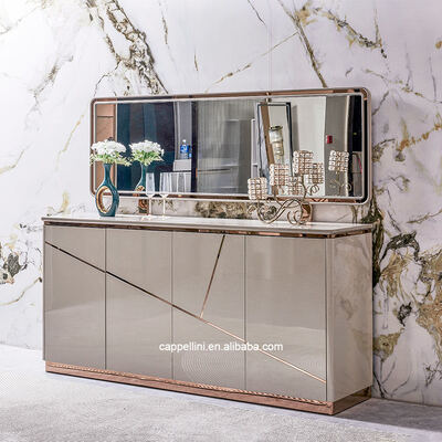 Venda por atacado Completo Modernos Luxo Sala de Jantar Conjuntos Casa Mobiliário Armazenamento Simples Madeira 6 lugares Mesa de Jantar e Cadeiras