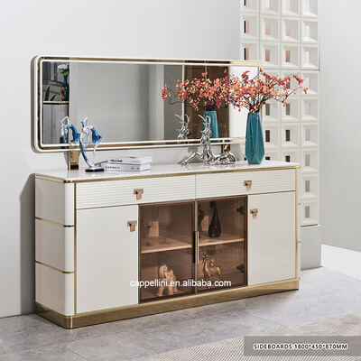 Tabela de jantar de luxo moderna e branca, de 6 lugares, mobiliário de sala de jantar de madeira, casa completa, mesa de jantar de quadro de madeira, de 4 cadeiras