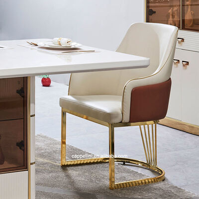 Tabela de jantar de luxo moderna e branca, de 6 lugares, mobiliário de sala de jantar de madeira, casa completa, mesa de jantar de quadro de madeira, de 4 cadeiras