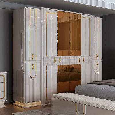 Modern Luxury Royal Complete Bedroom Sets Madeira King Size Quarto Casa Quarto Dormitório Duplo Quadro de Madeira