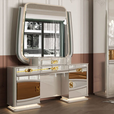 Conjuntos de Quarto de Luxo Modernos Completos por Atacado Cama de Casal de Madeira Quarto Turco Moldura de Madeira Real Conjunto Completo de Mobiliário para Quarto Doméstico