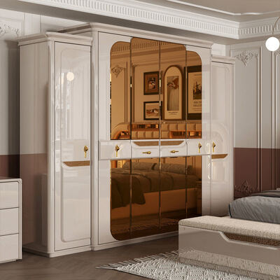 Conjunto de quartos de luxo de estilo europeu moderno de cama de casal