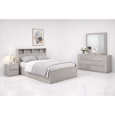 Modern Complete Bedroom Sets Master Room King Size Cama Dupla Hotel Casa Armazenamento Trama de Madeira Sólida Luxury Bedroom Furniture Set