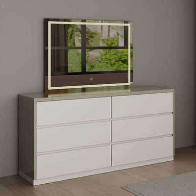 Modernos conjuntos de quarto de madeira de luxo Mobiliário com armazenamento cabeçote reclinável iluminado e montagem simples para apartamento de hotel em casa