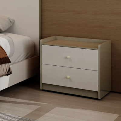 Modernos conjuntos de quarto de madeira de luxo Mobiliário com armazenamento cabeçote reclinável iluminado e montagem simples para apartamento de hotel em casa