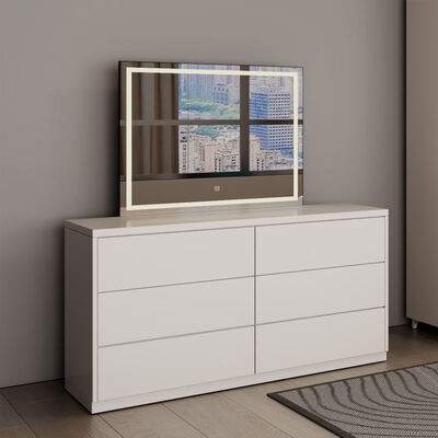 Premium King Size Set de quarto de madeira com armazenamento, oferecendo um ambiente minimalista aconchegante para o quarto moderno de luxo completo