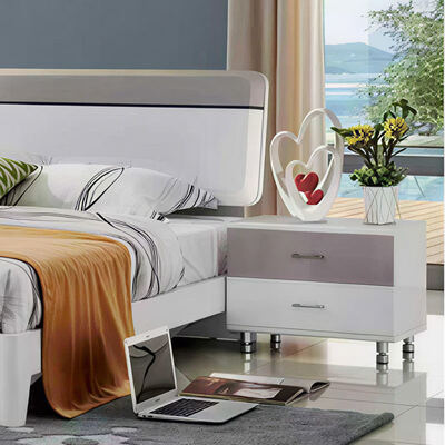 Conjunto de móveis de quarto Master Clássico Madeira King Size Armazenamento Aconchegante Alta Qualidade Minimalista Luxo Moderno