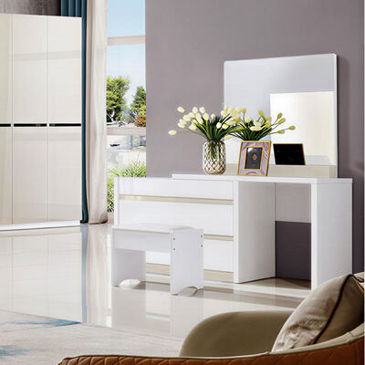 Mobiliário de quarto de madeira de tamanho king com armazenamento minimalista aconchegante Master Suite de alta qualidade luxuosa moderna